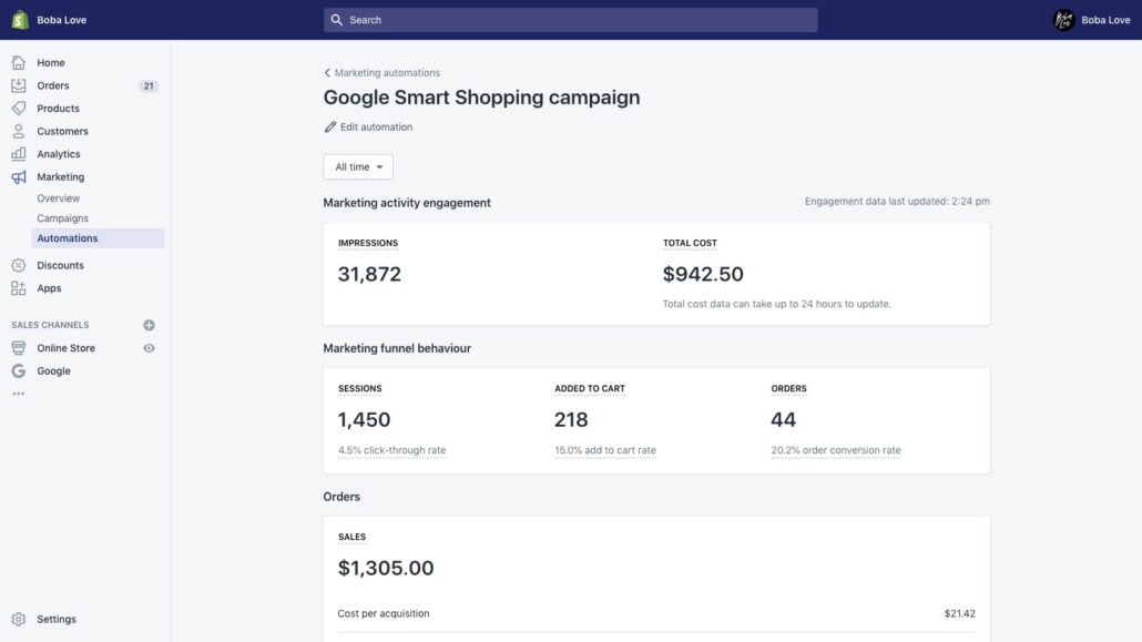 Shopify webshop backend Shopify webshop backend